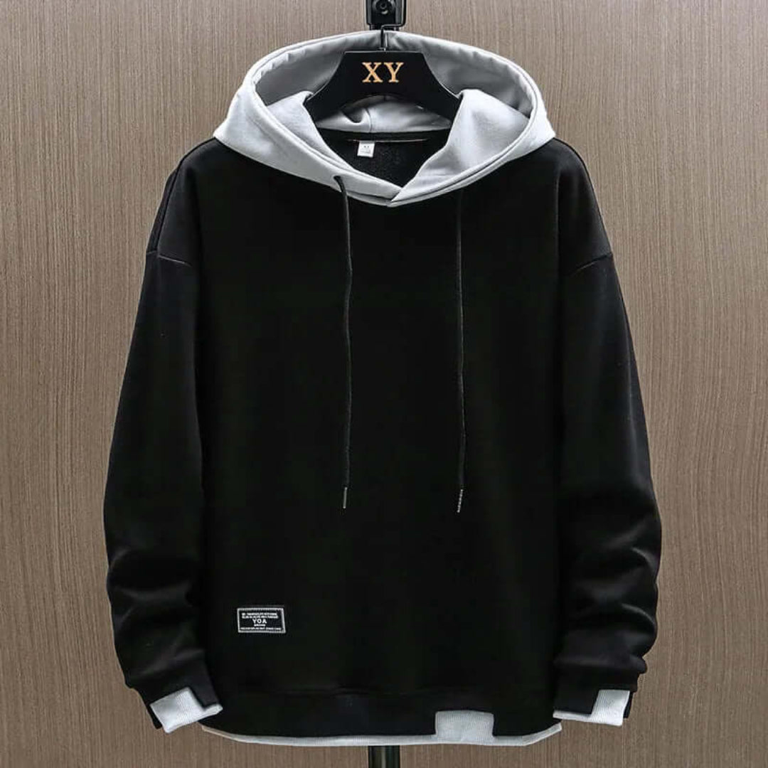 Męski Sportowy Dwukolorowy Oversized Hoodie