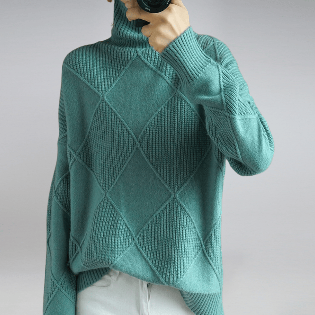 Regina | Sweter z Golfem w Krate